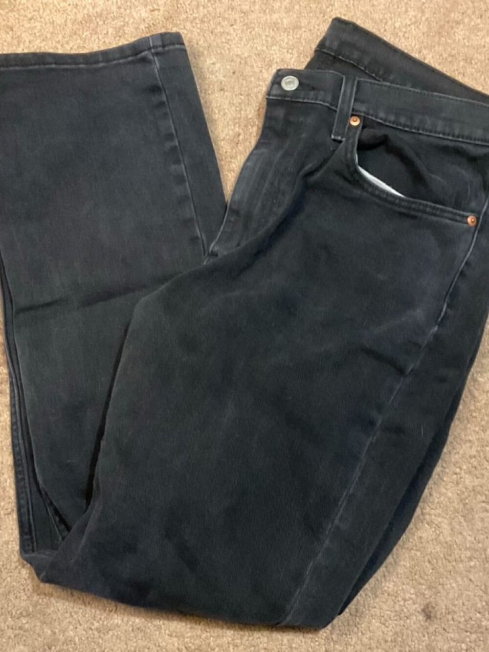 Levis mens black jeans 36"